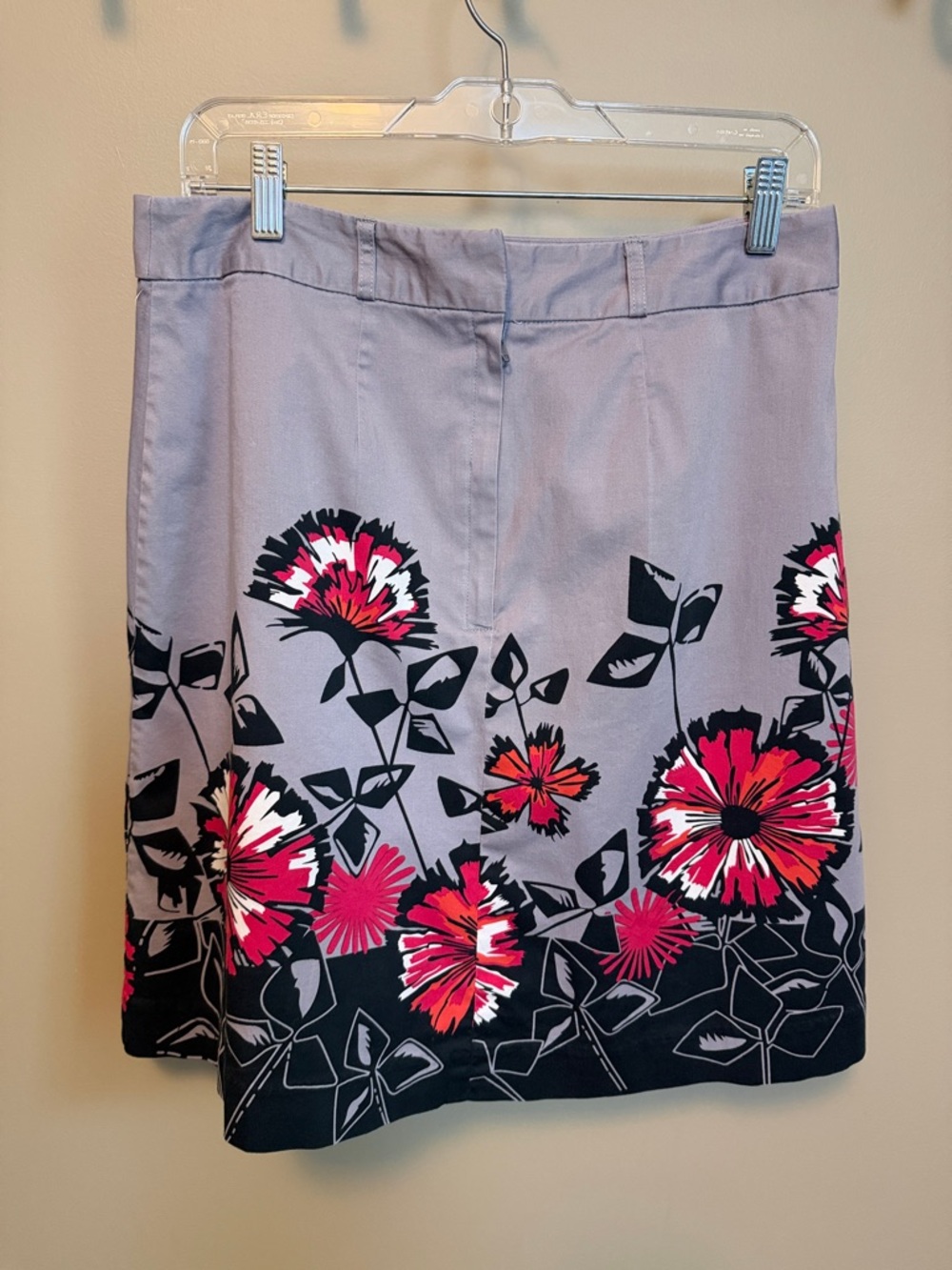 Apt. 9 Size 8 Cotton-Spandex Blend Lined Floral Skirt - Picture 4 of 4